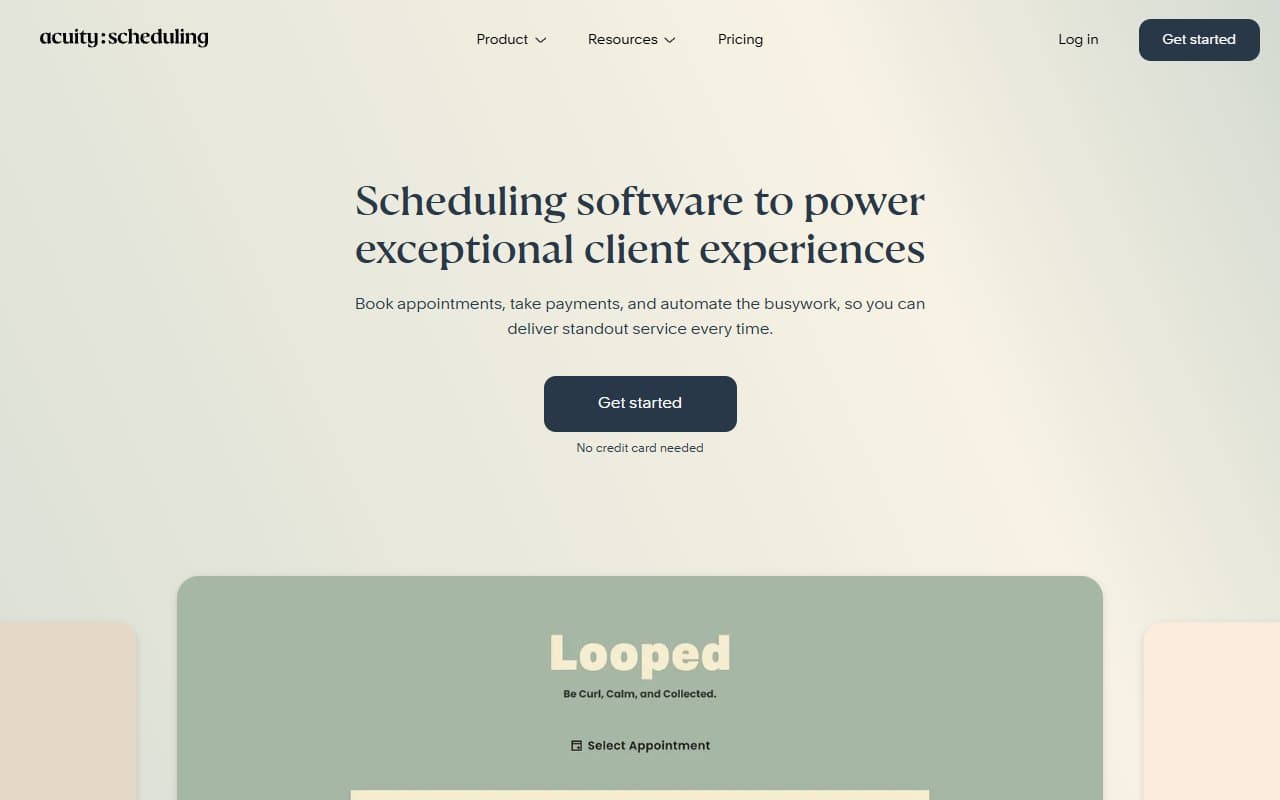 Acuity Scheduling screenshot