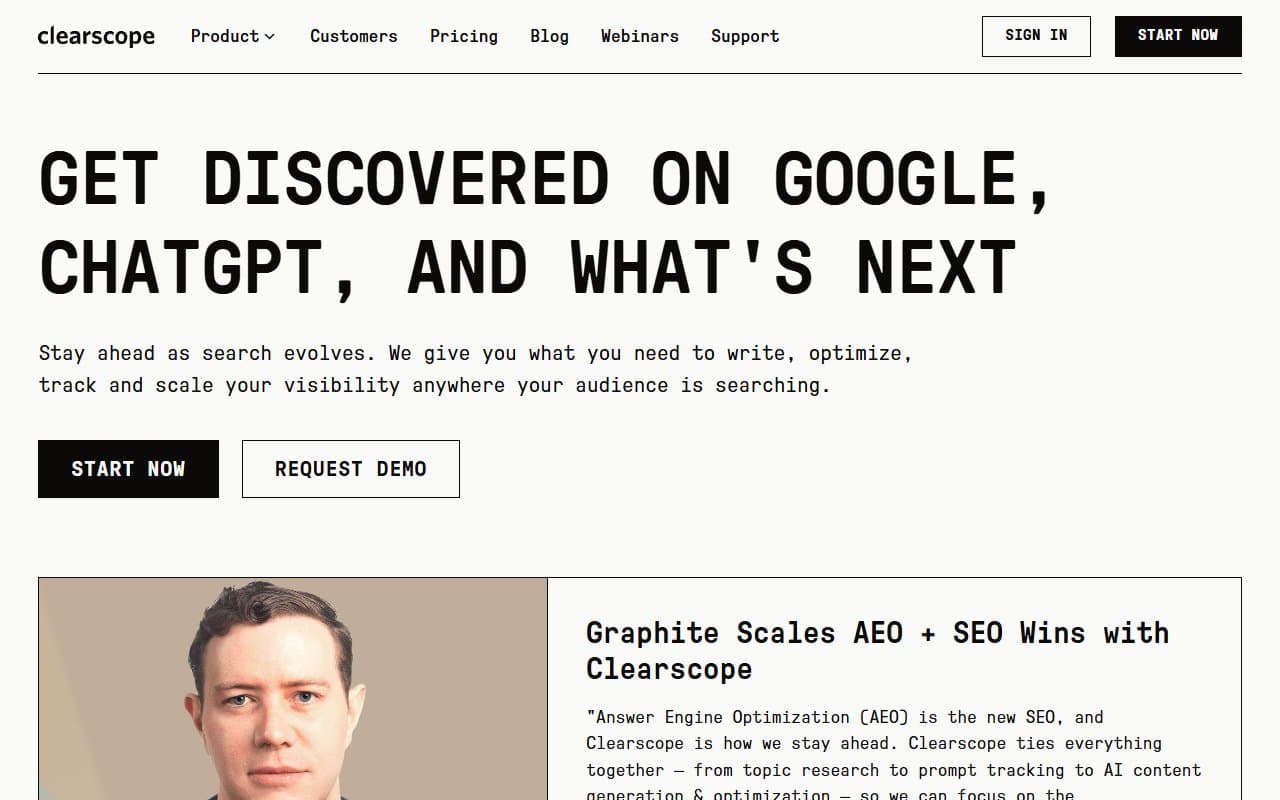 Clearscope screenshot