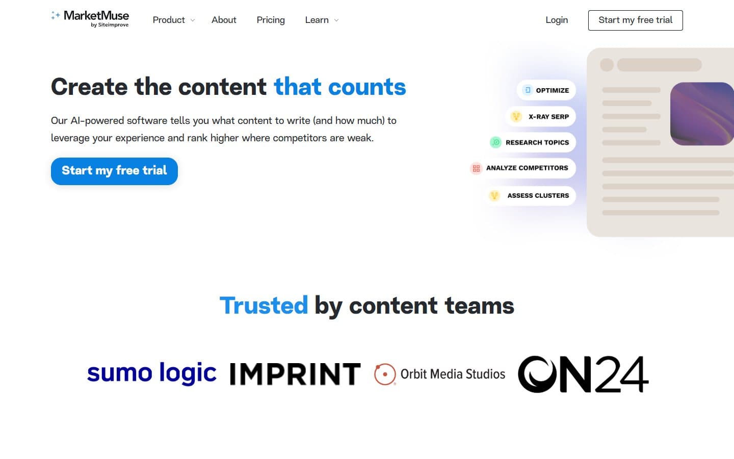 MarketMuse screenshot