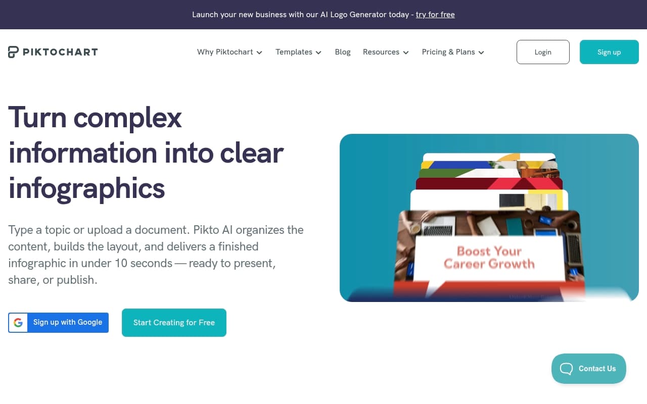 Piktochart screenshot