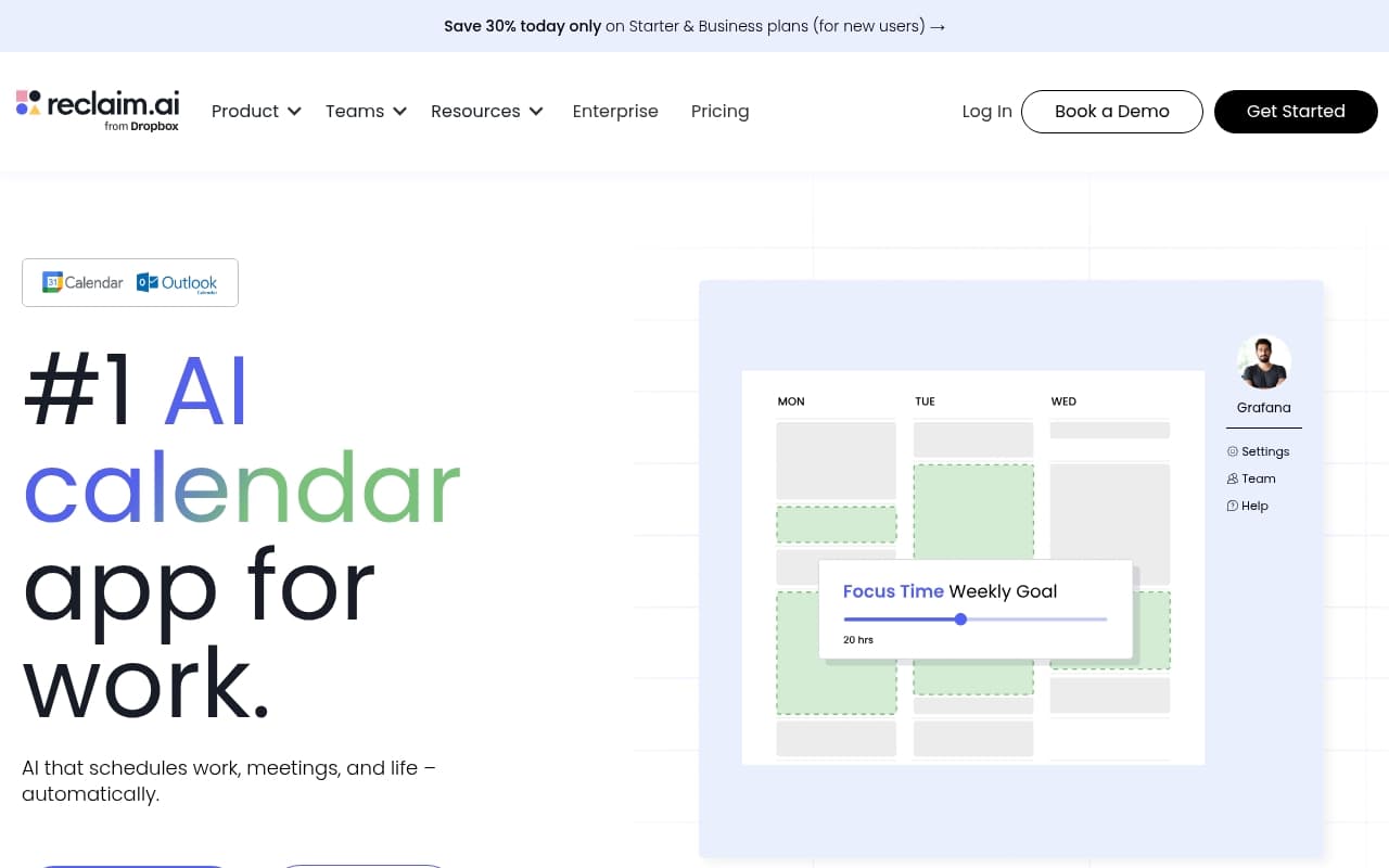 Reclaim.ai screenshot