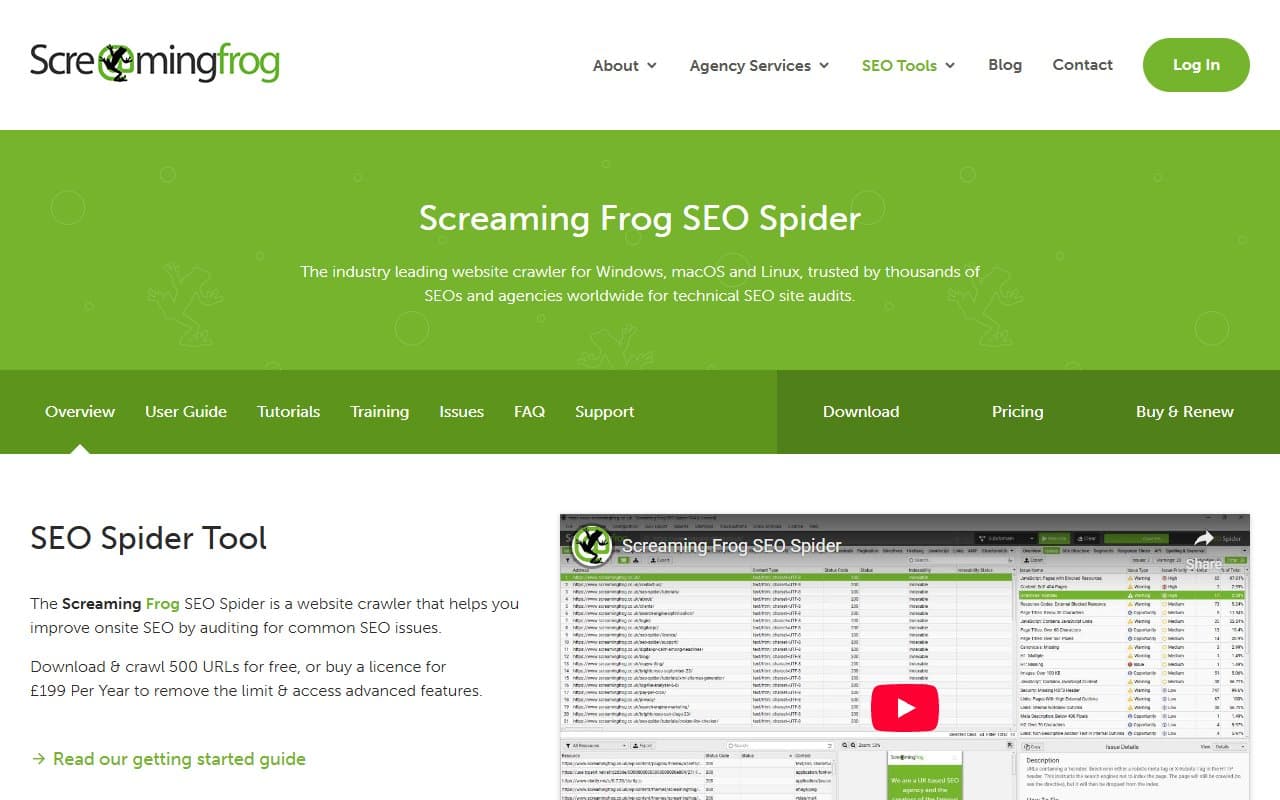 Screaming Frog screenshot