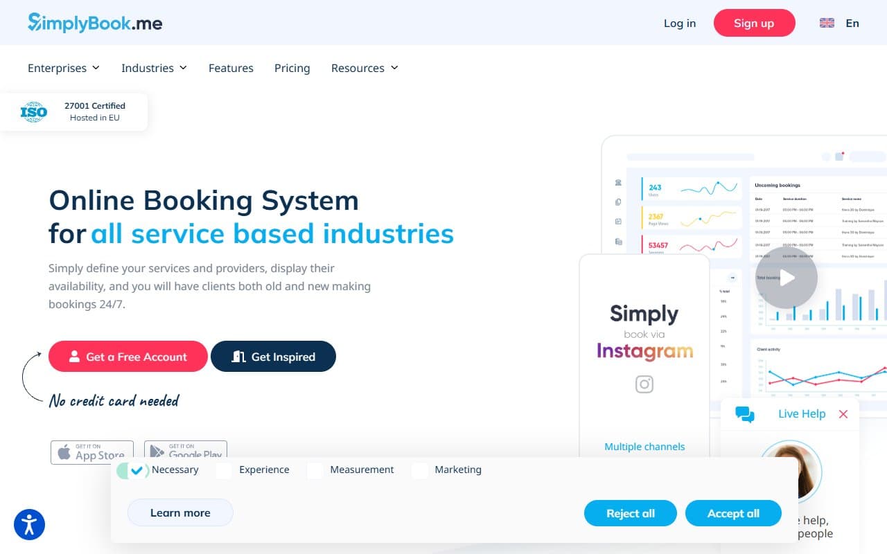 SimplyBook.me screenshot