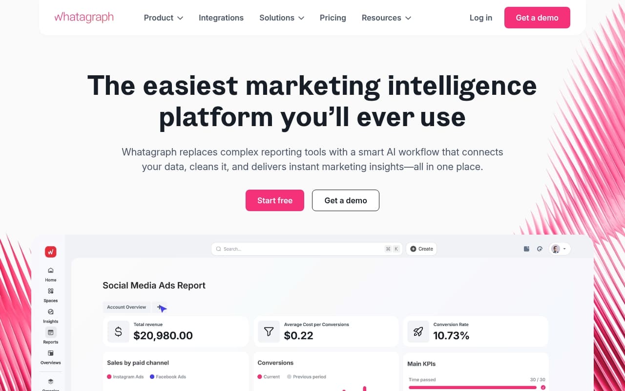 Whatagraph screenshot