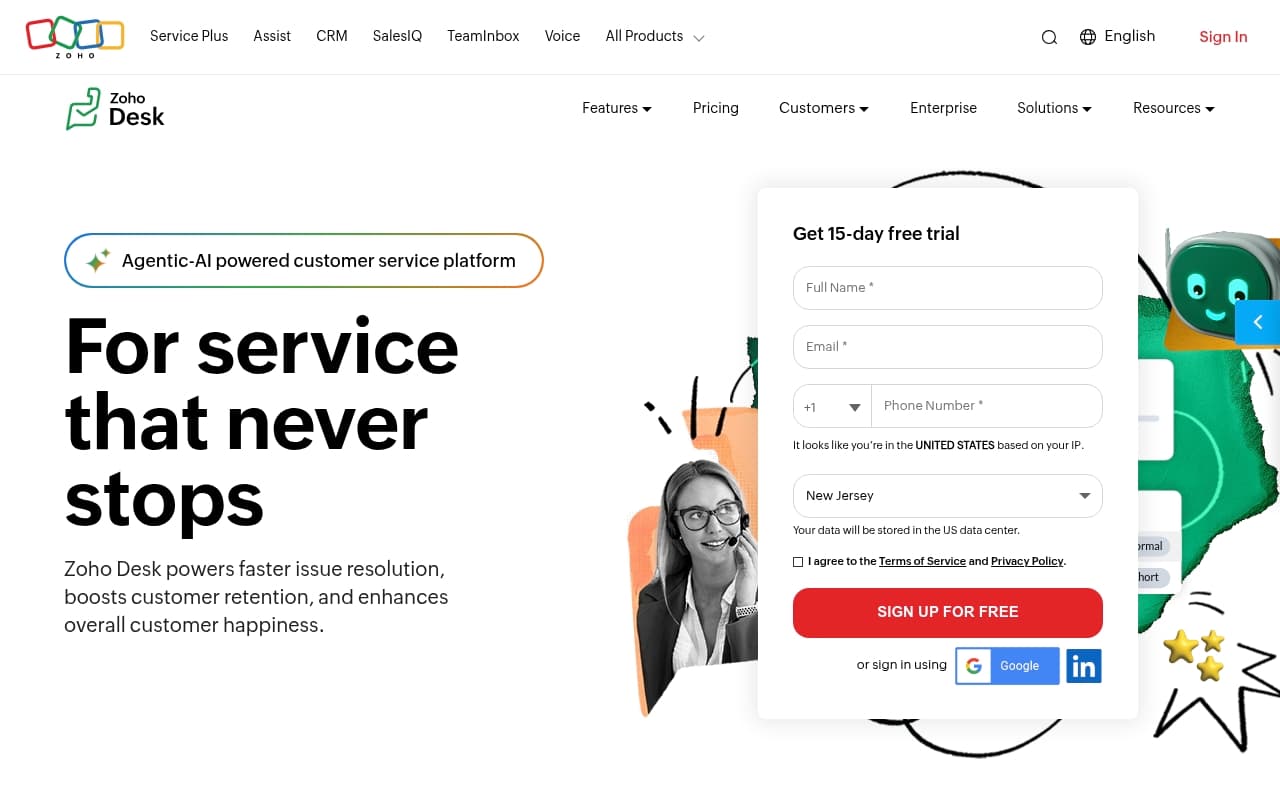 Zoho Desk screenshot